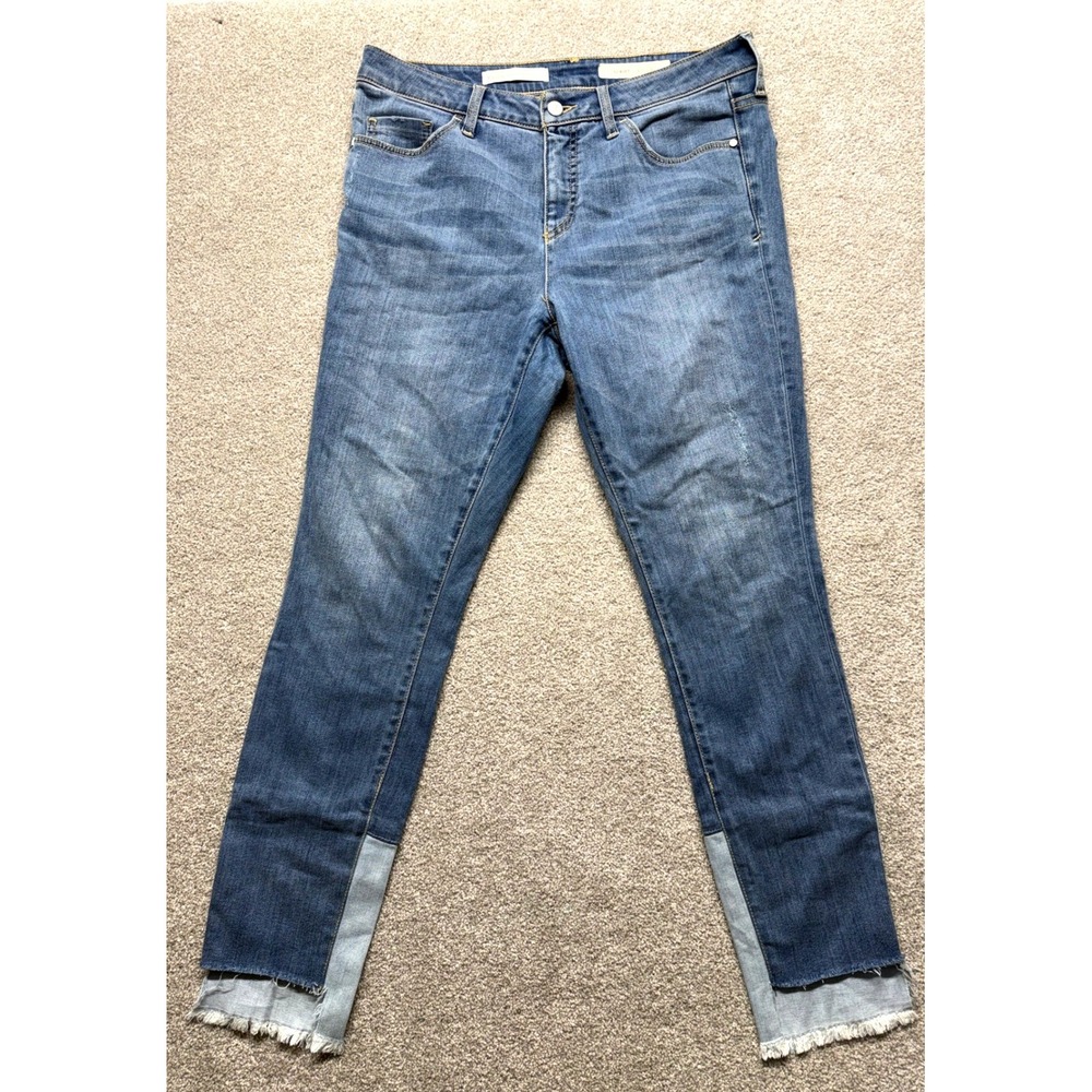 Pilcro and Letterpress Script Jeans Women Size 31‎  Distressed Two Tone Cuff